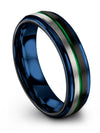 Wedding Ring for Woman&#39;s Tungsten Black and Green Band for Lady Black - Charming Jewelers