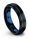 Black Wedding Bands Woman&#39;s 6mm Tungsten Carbide Wedding Band Ring Matching - Charming Jewelers