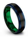 Black Two Tone Wedding Rings Perfect Wedding Bands Solid Rings Gift - Charming Jewelers