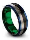 Boyfriend and Girlfriend Promise Band Sets Black Dainty Rings Black Bands - Charming Jewelers