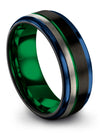 Brushed Wedding Ring Ladies Awesome Tungsten Band Solid Black Promise Bands - Charming Jewelers