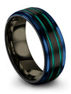 Groove Wedding Rings Tungsten Bands for Male and Womans