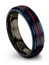 Guy Wedding Set Tungsten Bands for Mens Black Gunmetal Black Plated Jewelry - Charming Jewelers