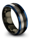 Minimalist Wedding Ring Tungsten Rings Couples Set Matching Uncle Present - Charming Jewelers