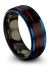 Wedding Band Step Flat Nice Tungsten Band Solid Rings Personalized Fiance Day - Charming Jewelers