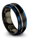 Wedding Bands Sets Woman Matching Tungsten Rings for Couples Woman Black - Charming Jewelers