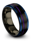 Wedding Sets Wife and His Black Tungsten Wedding Rings Sets 8mm Engagement Man - Charming Jewelers
