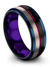 Black Wedding Bands Tungsten Boyfriend and Her Wedding Ring Sets Her Engagement - Charming Jewelers