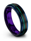 Brushed Wedding Rings Tungsten Matching Rings Men Unique Ring Black Couples - Charming Jewelers