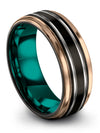 Wedding Rings and Ring for Men&#39;s Tungsten Band for Woman 8mm Brushed Plain - Charming Jewelers