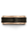 Black Band Wedding Rare Tungsten Band Black Jewelry Rings for Couples - Charming Jewelers
