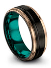 Carbide Womans Promise Band Tungsten Female Ring Black Engagement Woman Rings - Charming Jewelers