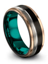 Wedding Set Black Tungsten Band Black Guys Unique Bands Dentist Gifts for Close - Charming Jewelers