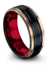 Matching Anniversary Band for Mens and Woman&#39;s Tungsten Groove Rings Husband - Charming Jewelers