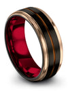 Female Wedding Ring Engraved Black Plated Tungsten Band for Men&#39;s Engagement - Charming Jewelers