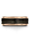 Black Wedding Band Sets for Men Rare Band Couples Matching Promise Bands Black - Charming Jewelers