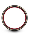 Men 6mm Bands Ring Tungsten Carbide Black Gunmetal Ring Carbide Rings - Charming Jewelers