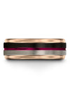 Men&#39;s Rings Wedding Black Tungsten Bands for Men&#39;s Personalized Jewelry - Charming Jewelers