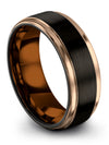 Wedding Ring for Lady Black Set Tungsten Polished Rings for Woman&#39;s His - Charming Jewelers