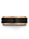 Matching Black Wedding Ring Tungsten Black Rings for Men&#39;s Midi Ring Black Set - Charming Jewelers