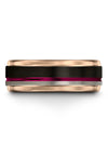 Wedding Rings Set for Fiance and Her Luxury Tungsten Bands Ladies Gift Brushed - Charming Jewelers