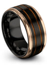Unique Black Men Wedding Band Tungsten Bands Set Rings Promise Ring Grandmother - Charming Jewelers