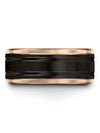 Black Wedding Bands for Fiance and Boyfriend Nice Bands Guy Custom Bands - Charming Jewelers