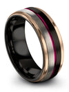 Black Wedding Band Custom Tungsten Bands for Couples Set Black Bands Engagement - Charming Jewelers