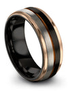 Black Wedding Rings Sets for Couples Him and Husband Tungsten Rings Engagement - Charming Jewelers