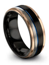 Mens Jewelry Black Tungsten Engagement Rings for Ladies Engagement Mens Couple - Charming Jewelers