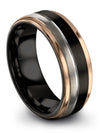 Personalized Wedding Bands Sets Tungsten Ring Wedding Cute Promise Band for Her - Charming Jewelers