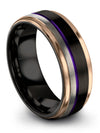 Plain Wedding Rings Matching Tungsten Rings for Couples