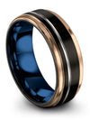 Black Wedding Ring for Men&#39;s Engraved Tungsten Couples Ring Islamic Bands Men - Charming Jewelers