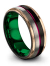 Guys Black and Gunmetal Anniversary Ring Guy Tungsten Wedding Bands 8mm Black - Charming Jewelers