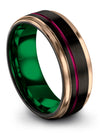 Black Gunmetal Wedding Ring for Woman Men&#39;s Black Wedding Band Tungsten Mens - Charming Jewelers