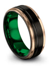 Black Wedding Anniversary Engraving Tungsten Guys Ring Black Nieces Bands - Charming Jewelers
