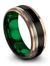 Weddings Band Black Tungsten Rings Bands Set Girlfriend and Boyfriend Band - Charming Jewelers