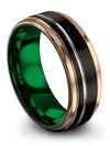 Matching Black Grey Wedding Bands Male Black Rings Tungsten Couples Band - Charming Jewelers