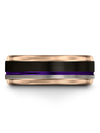 Boyfriend and Her Ring Wedding Bands Tungsten Engraved Ring for Female Black - Charming Jewelers