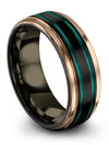 Groove Promise Band Wedding Bands Set Tungsten Female Promise Rings Black - Charming Jewelers