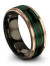 Black Plated Wedding Rings for Woman&#39;s Tungsten Rings Natural Handmade Black - Charming Jewelers