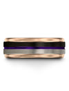 Wedding Rings Black Special Edition Ring Plain Rings Bands Brushed Black Bands - Charming Jewelers