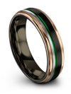 Woman Wedding Ring Black Green Wedding Rings Black Tungsten Carbide Black - Charming Jewelers