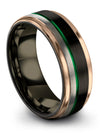 Wedding Rings Male and Lady Tungsten Matching Rings Black Bands Engagement - Charming Jewelers