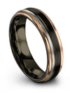 Black Plated Wedding Ring for Woman&#39;s Men Tungsten Wedding Band Engraved - Charming Jewelers