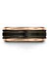 Men Promise Rings Black Groove Black Tungsten Bands for Men Affordable Promise - Charming Jewelers