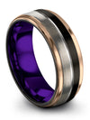 Wedding Ring Black Sets Tungsten Bands for Couples Band Set for Guys Black - Charming Jewelers