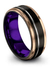 Plain Wedding Bands Engagement Ring Tungsten Female Metal Band Plain Matching - Charming Jewelers