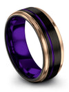 Black Matte Wedding Bands Guys Guy Tungsten Wedding Ring 8mm Modernist Black - Charming Jewelers