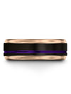 Wedding Bands for Man Unique Wedding Rings Tungsten Guys 8mm Black Band Ring - Charming Jewelers